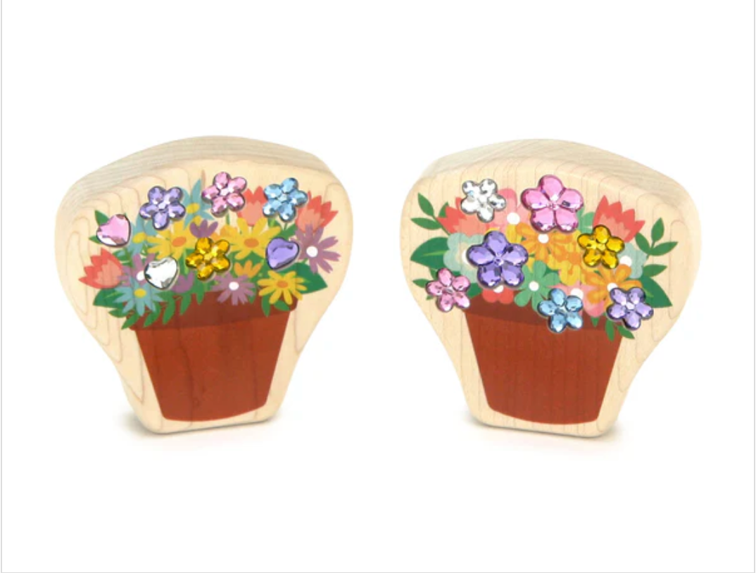 Flower Pot 2-Pc Gem Block Set