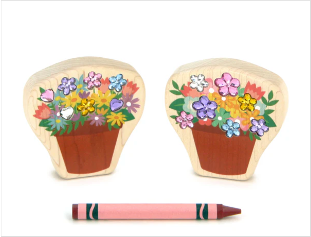 Flower Pot 2-Pc Gem Block Set