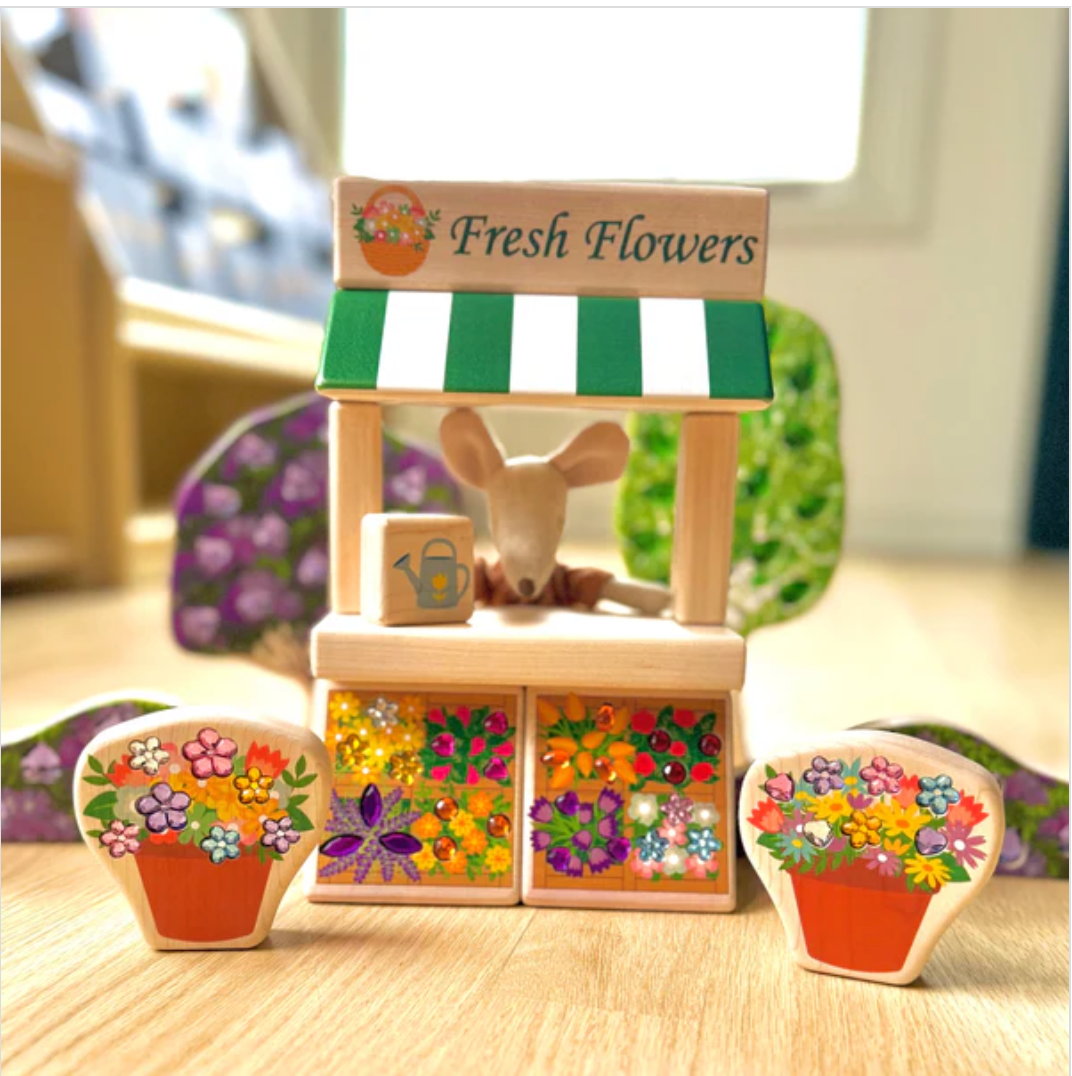 Flower Pot 2-Pc Gem Block Set