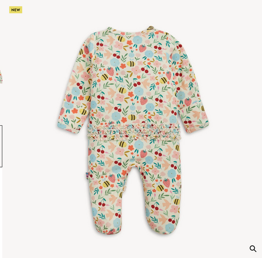 Honey Blossom Ruffle Footie
