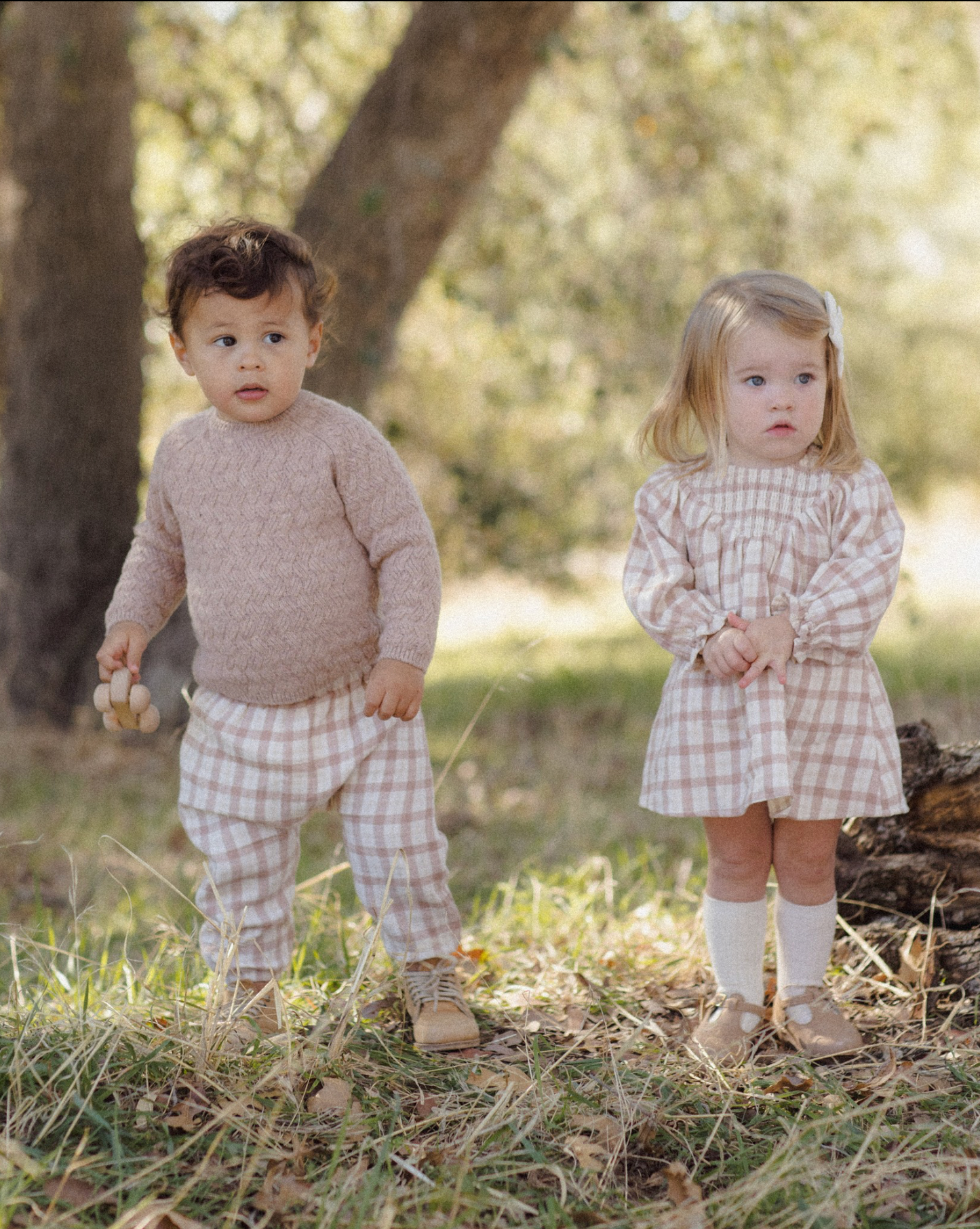 Woven Rustic Plaid Pants