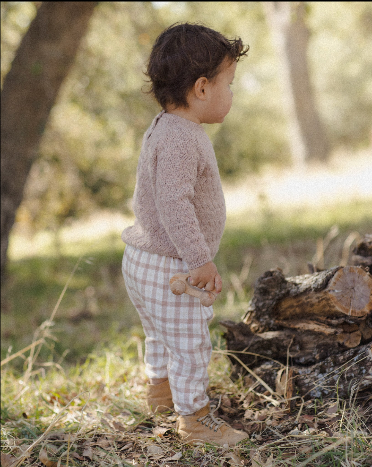 Almond Heathered Knit Sweater