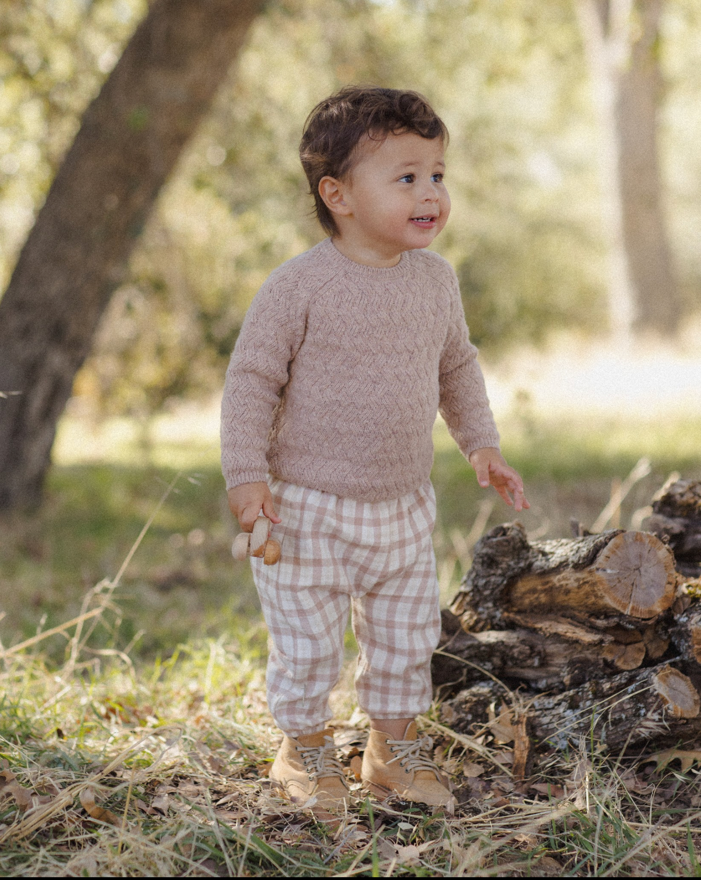 Almond Heathered Knit Sweater