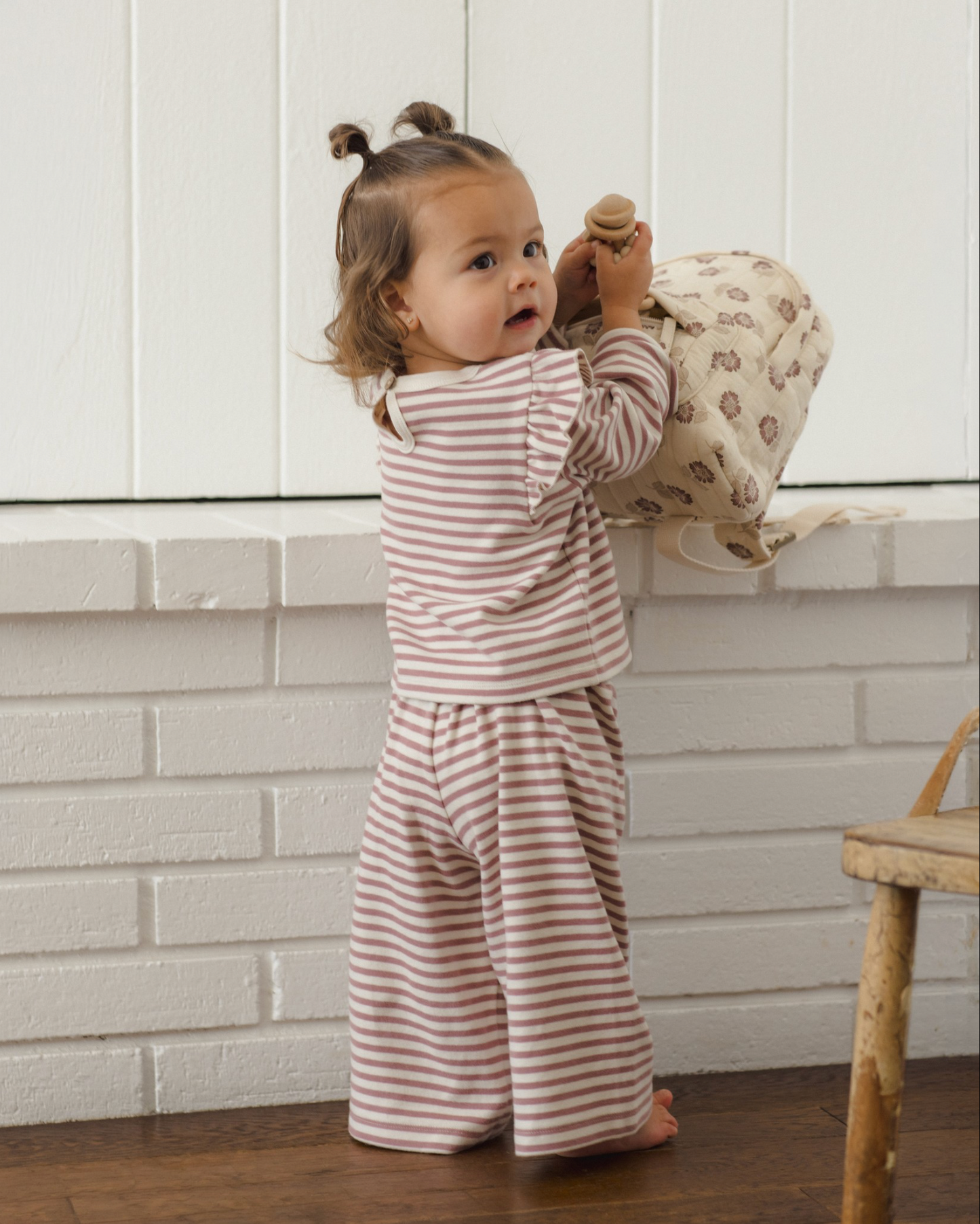Mulberry Stripe Ruffle Set