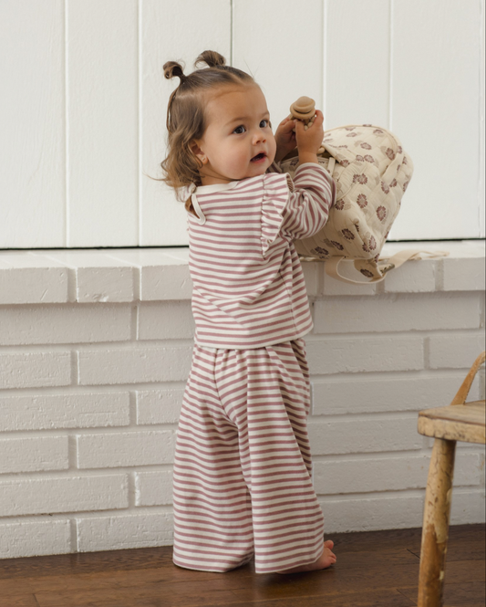 Mulberry Stripe Ruffle Set