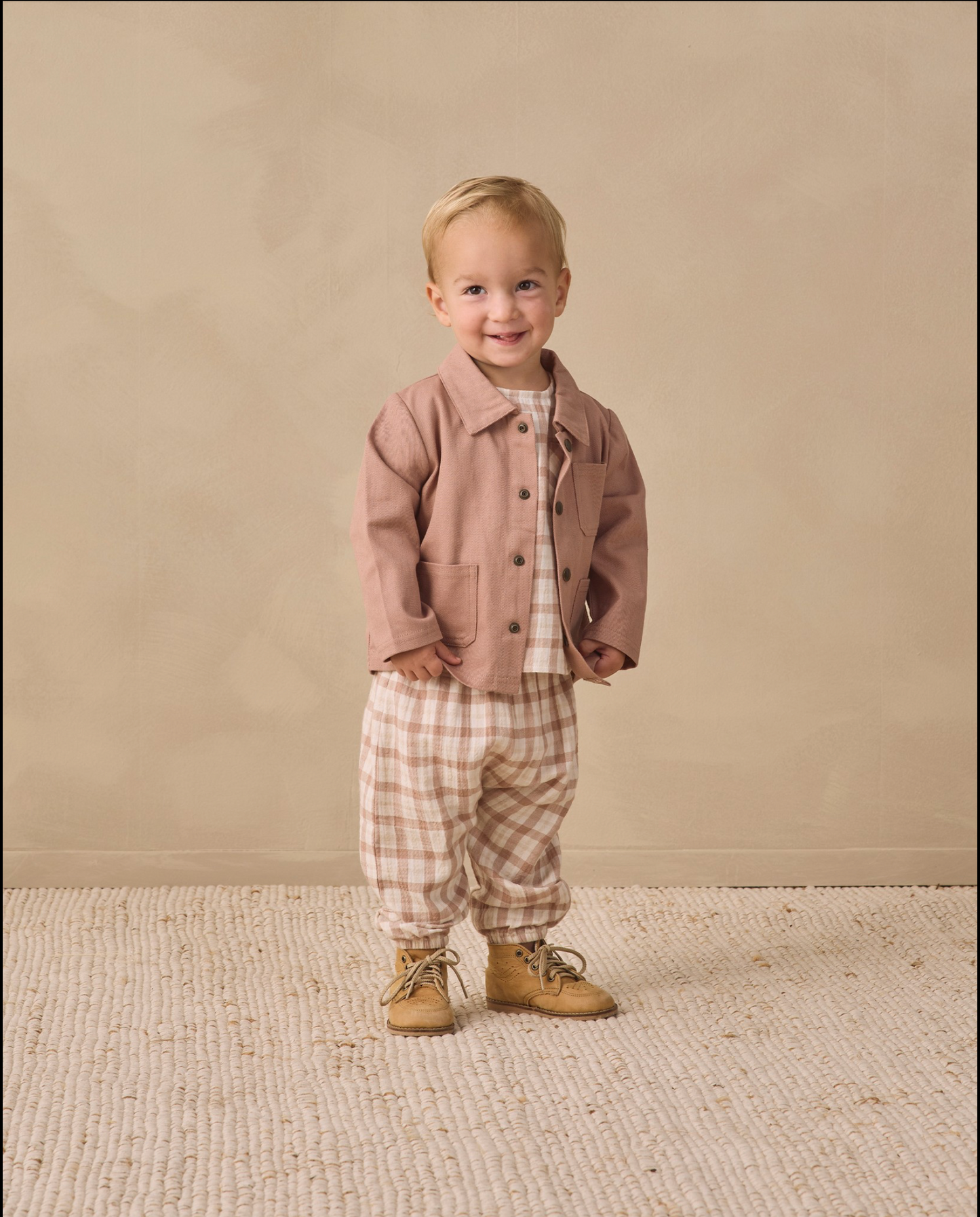 Woven Rustic Plaid Pants