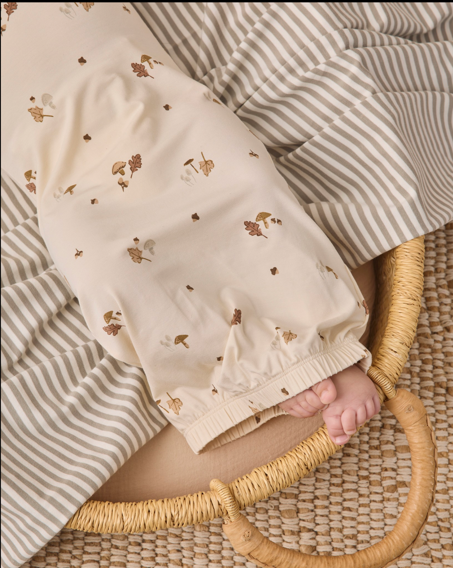 Woodland Bamboo Baby Gown & Hat Set