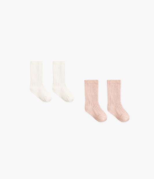Dusty Rose/Natural  Socks Set