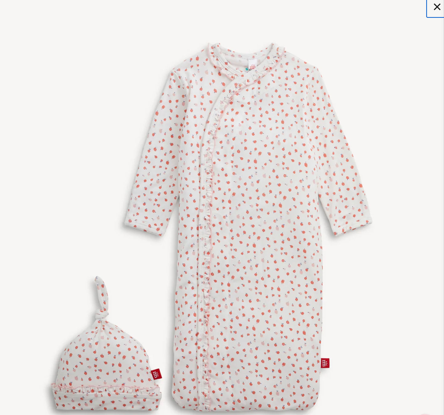 Apple Blossom Gown & Hat Set