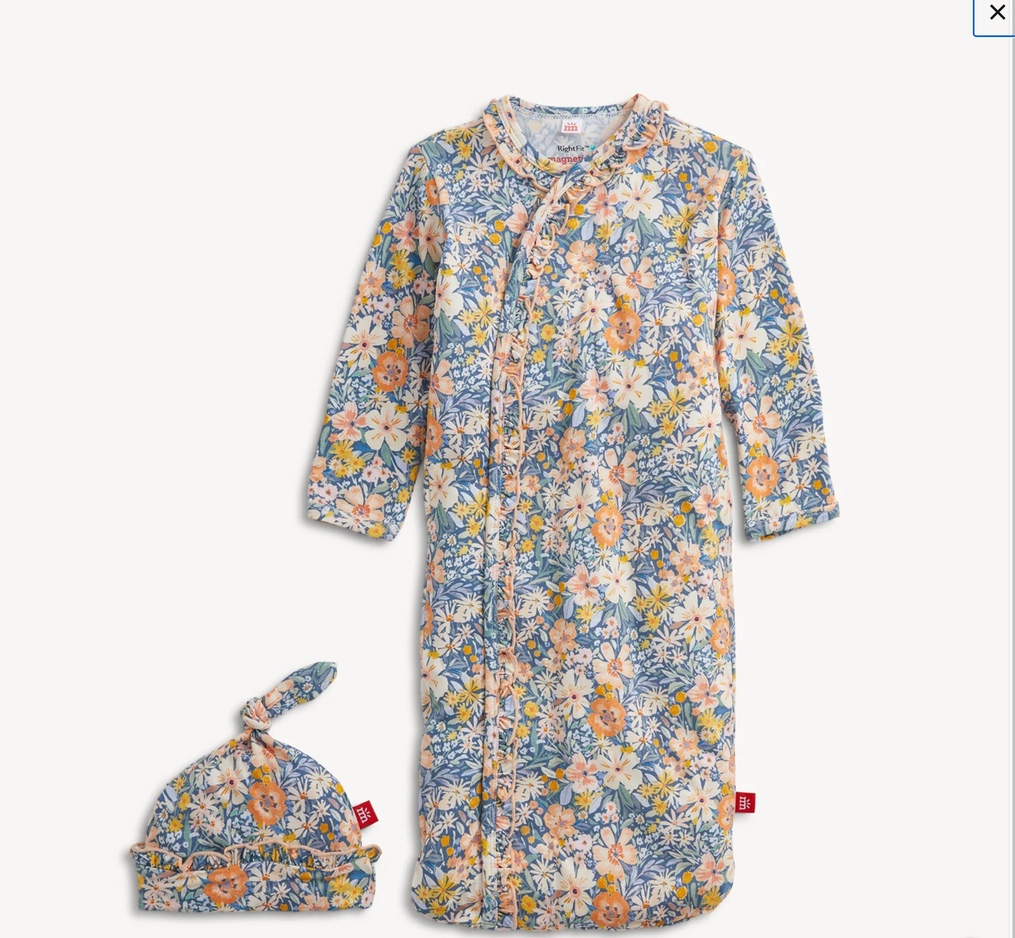 Flora Ruffle Gown & Hat Set
