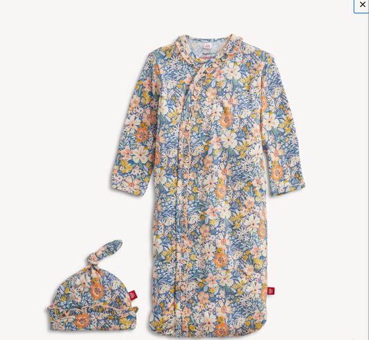 Flora Ruffle Gown & Hat Set
