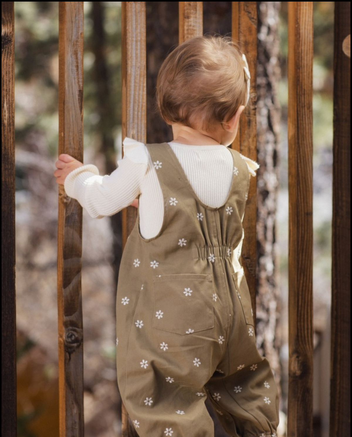 Embroidered Daisies Vintage Overalls
