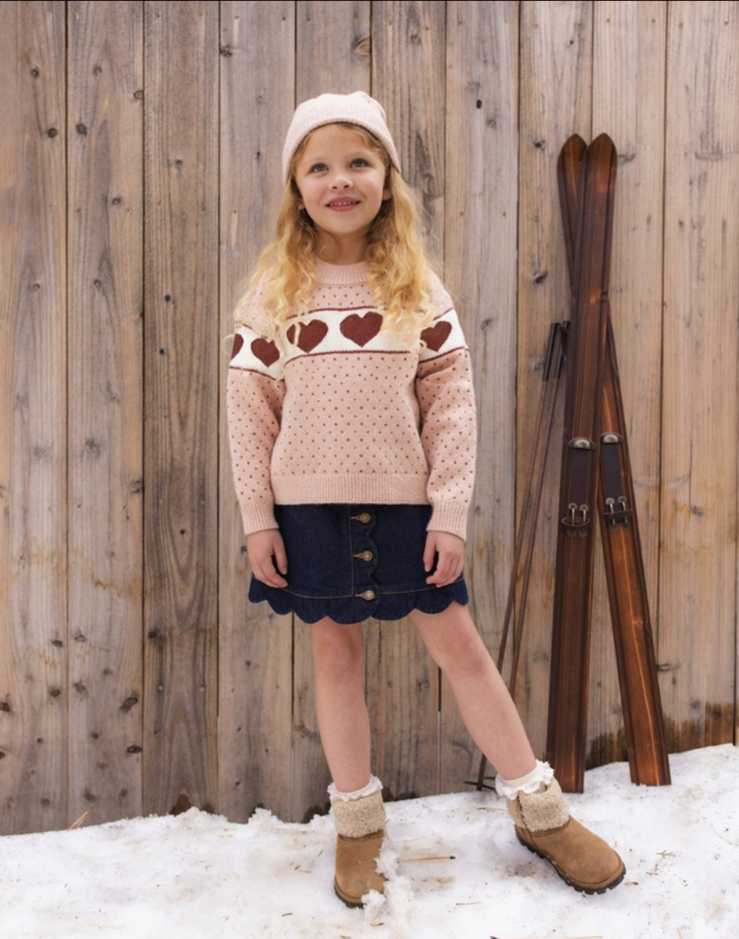 Dark Indigo Scallop Mini Skirt