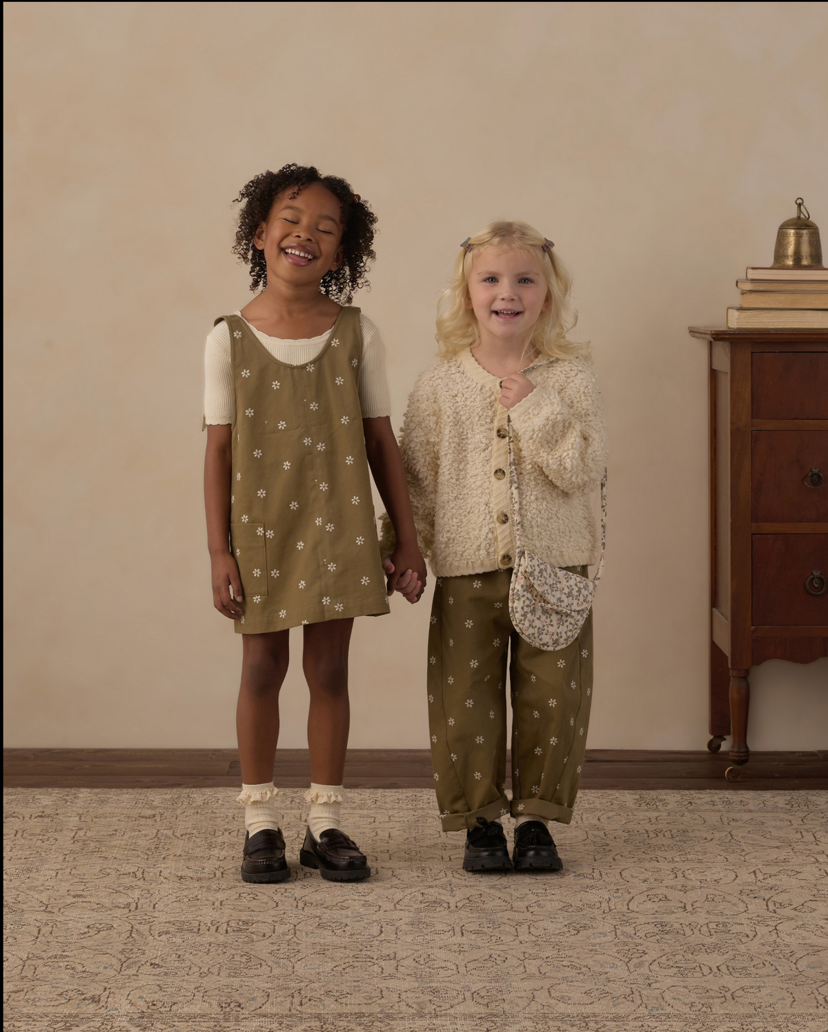 Embroidered Daisies Barrel Pants