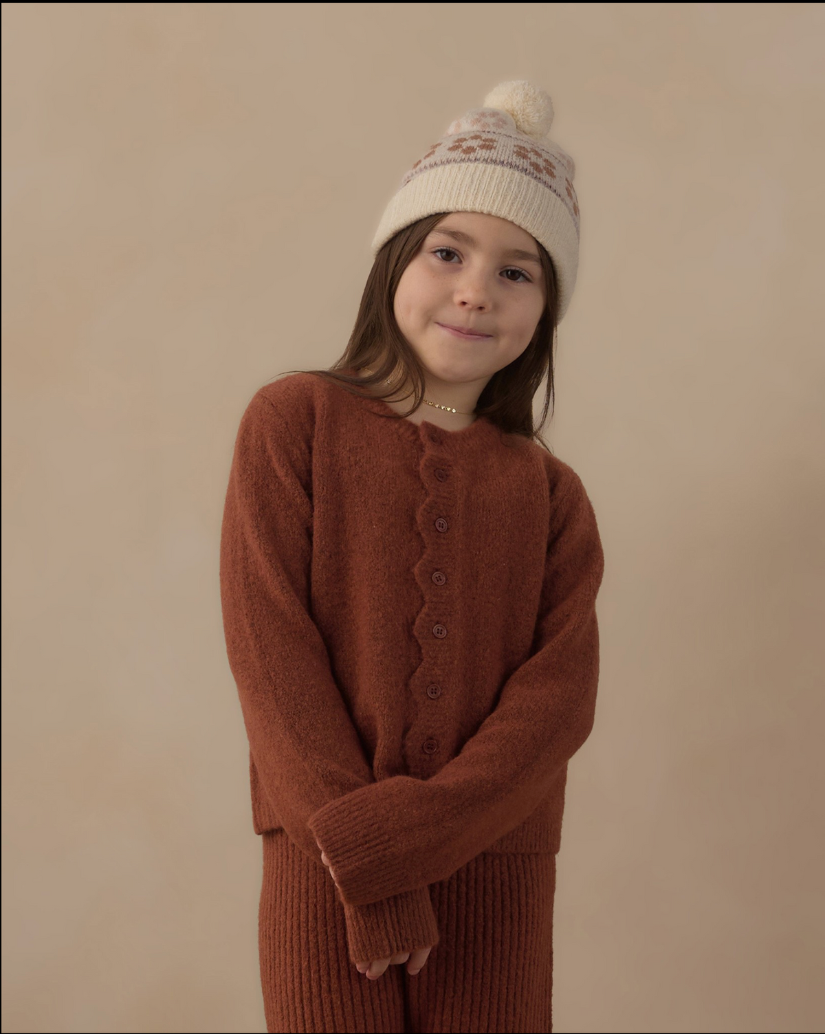Brick Scallop Cardigan