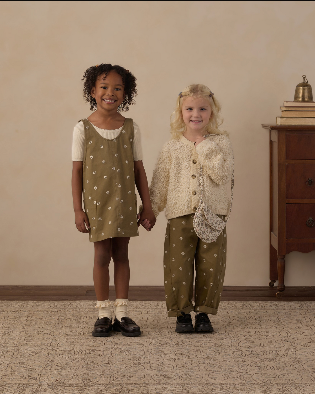 Embroidered Daisies Barrel Pants