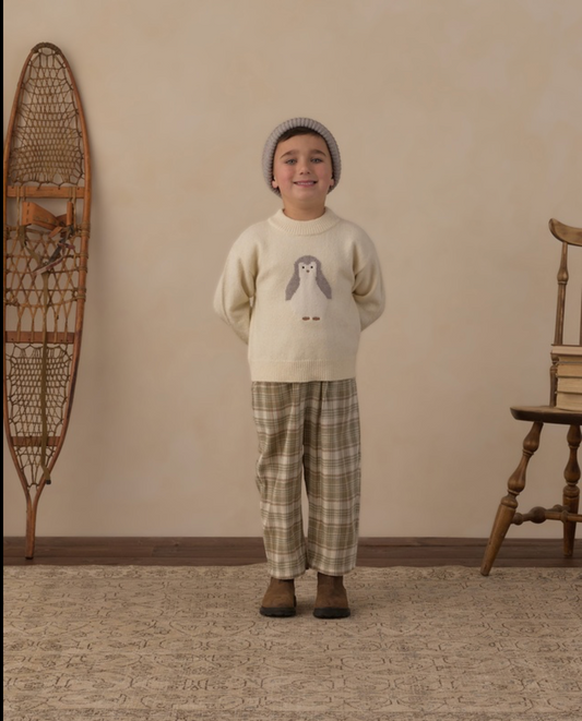 Olive Dobby Plaid Palmer Pants