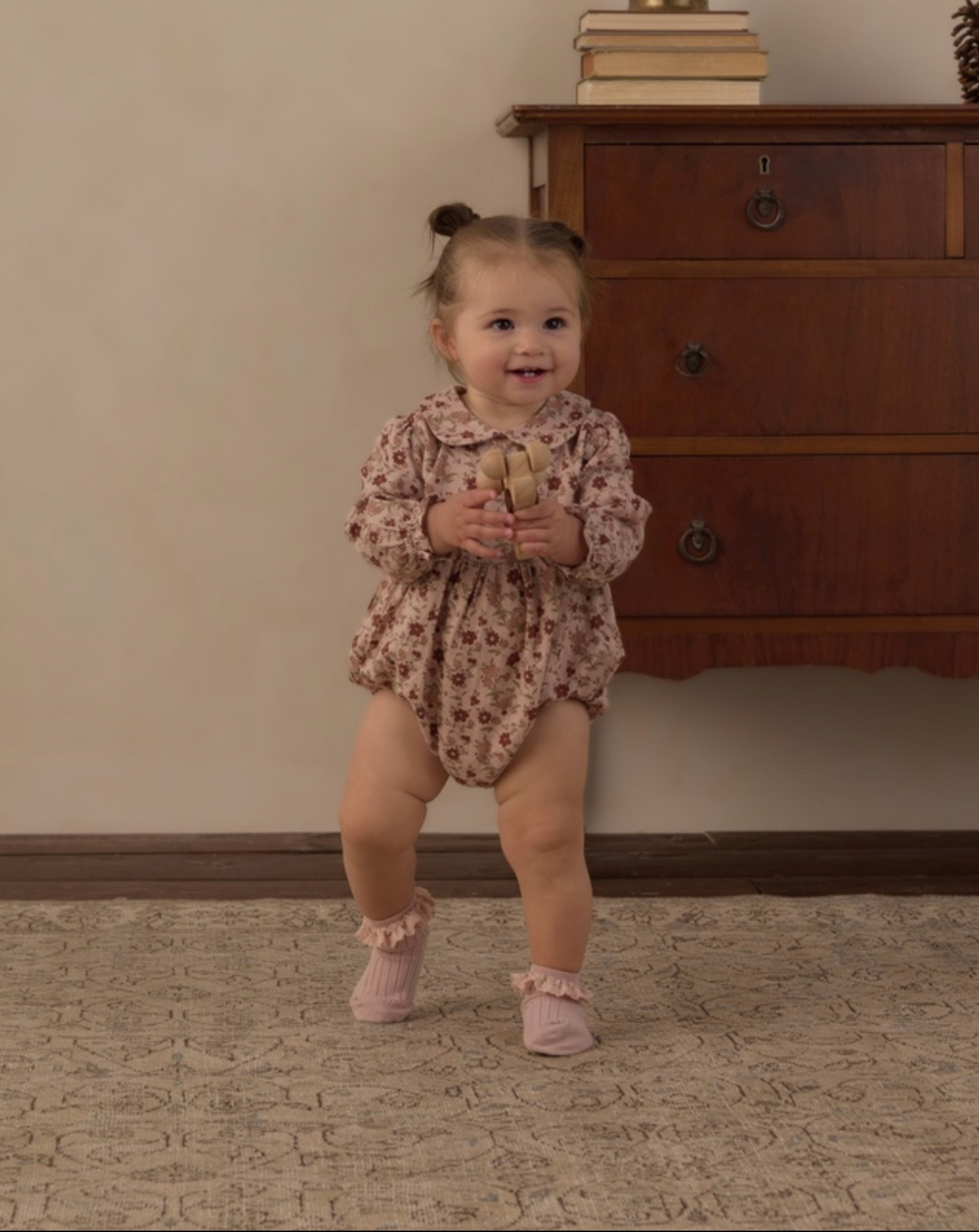 Pink Floral Cora Romper