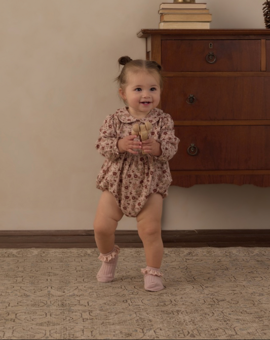 Pink Floral Cora Romper