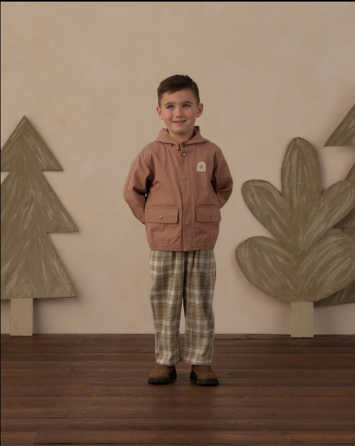 Olive Dobby Plaid Palmer Pants