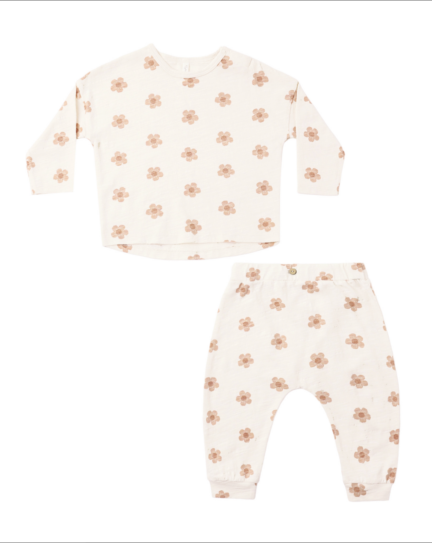 Pink Daises Pant Set
