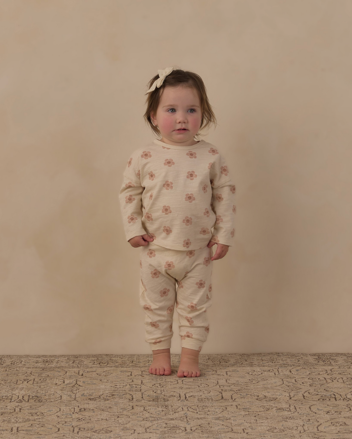 Pink Daises Pant Set