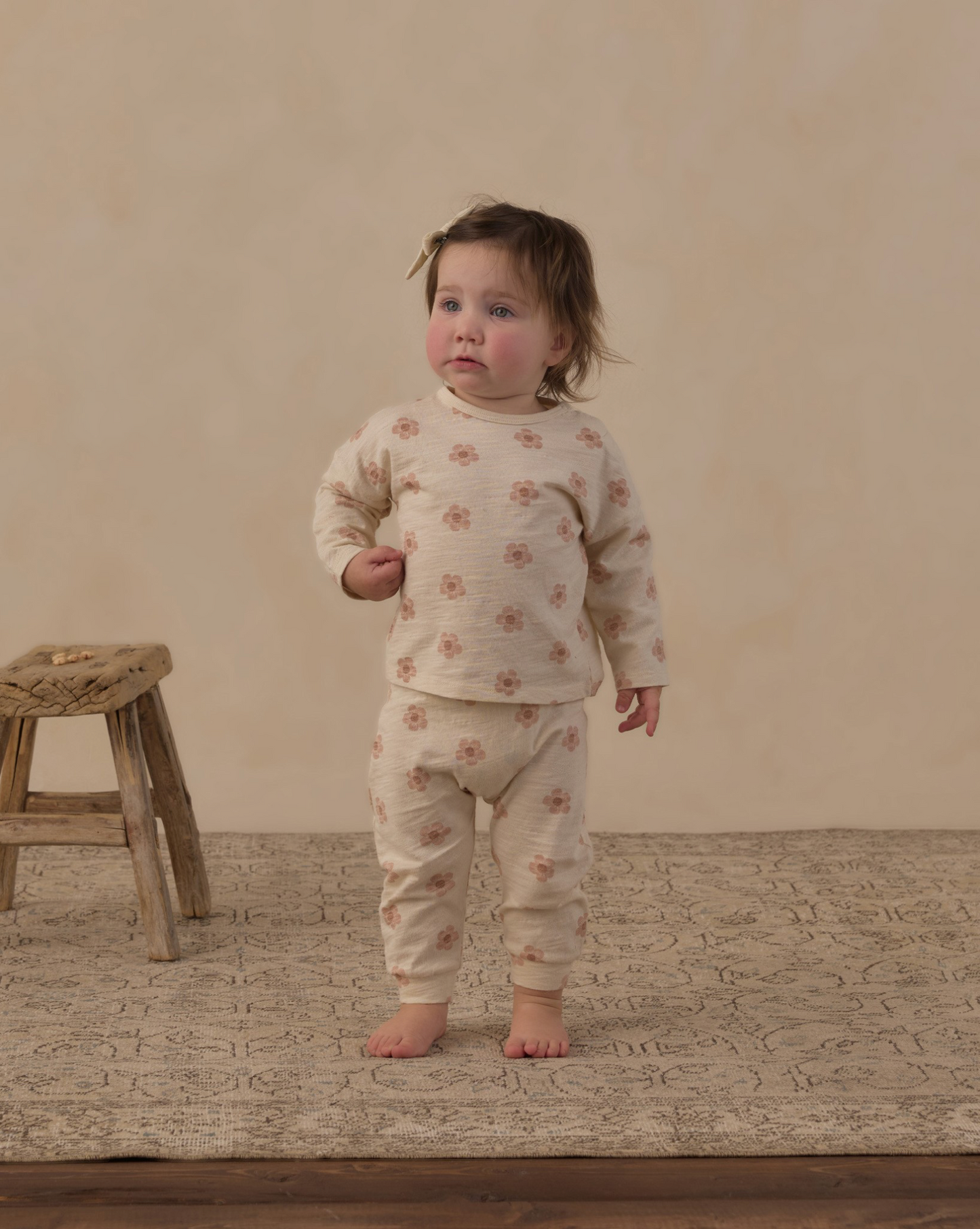 Pink Daises Pant Set