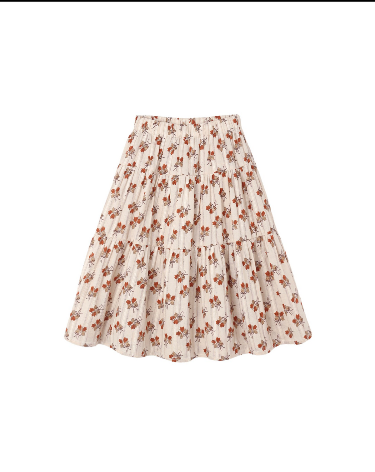 Bouquet Tiered Midi Skirt