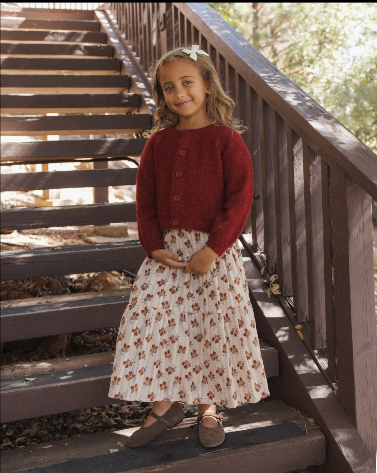 Bouquet Tiered Midi Skirt
