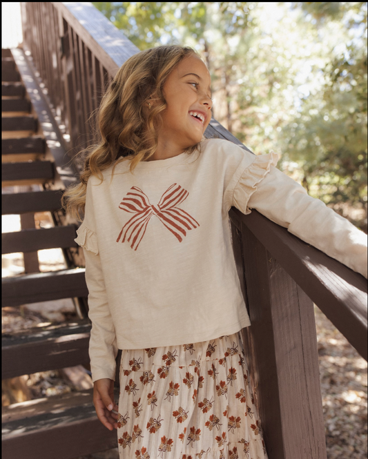 Ruffle L/S Bow Tee