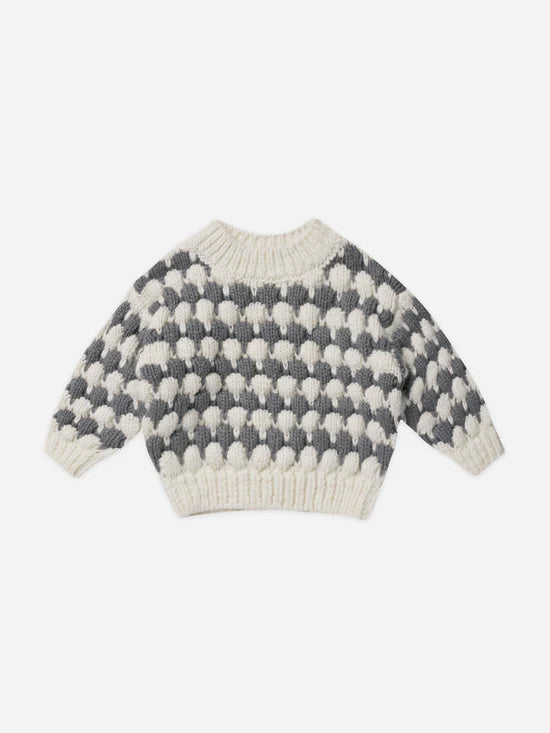 Slate Stripe Relaxed Knit Sweater
