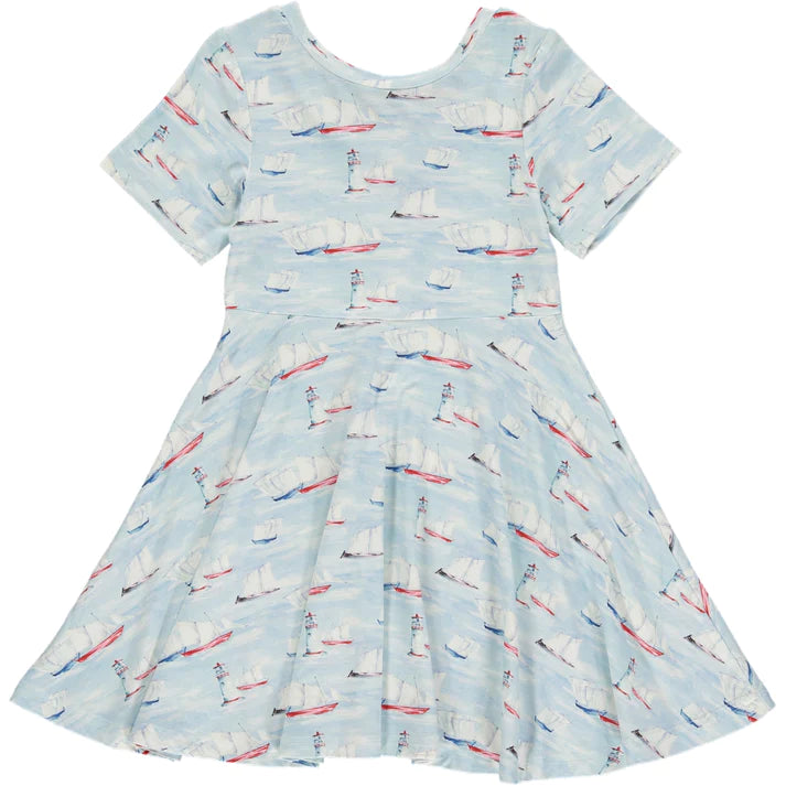 Nautical Boats Twirl Dress