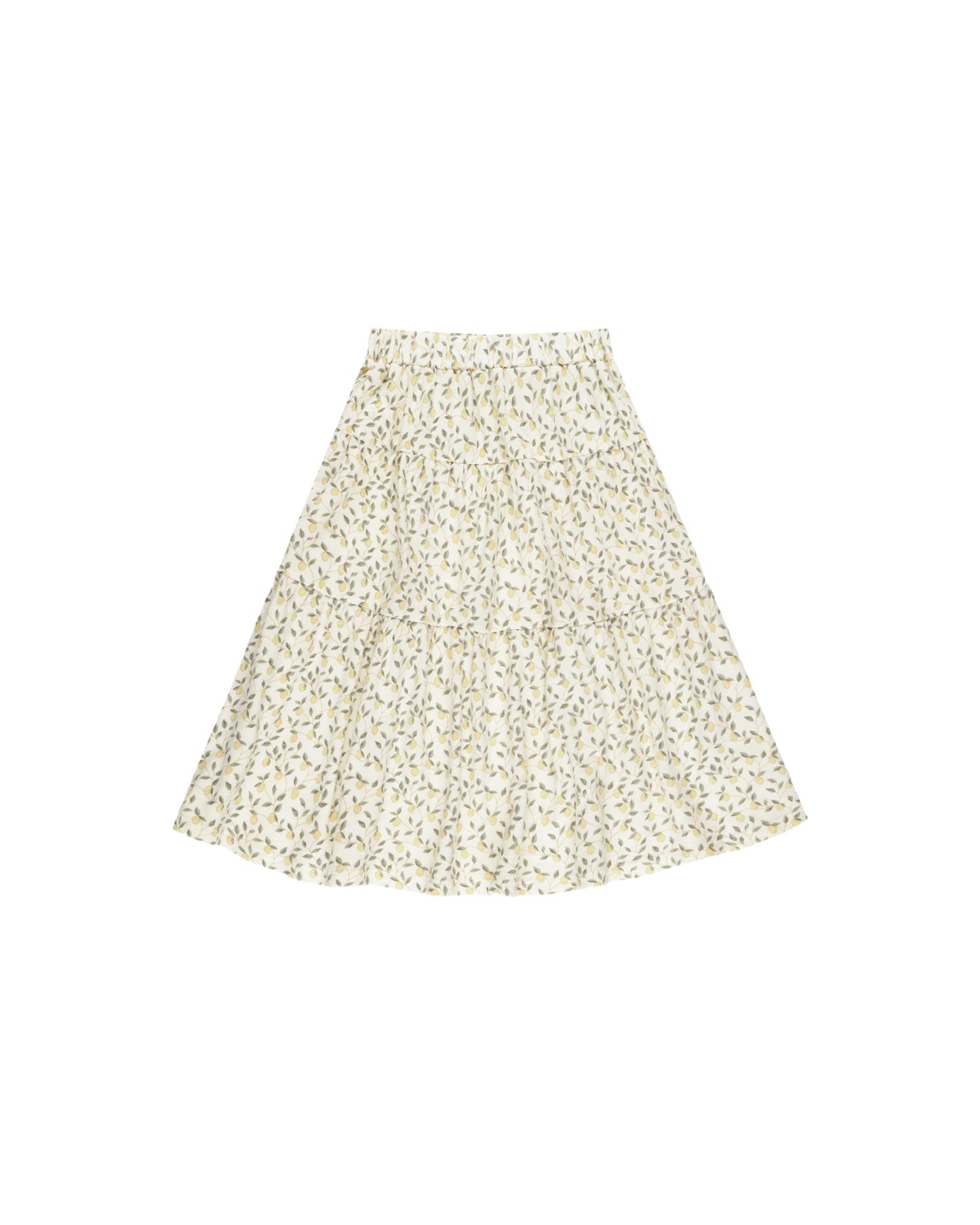 Tiered Midi Lemon Skirt