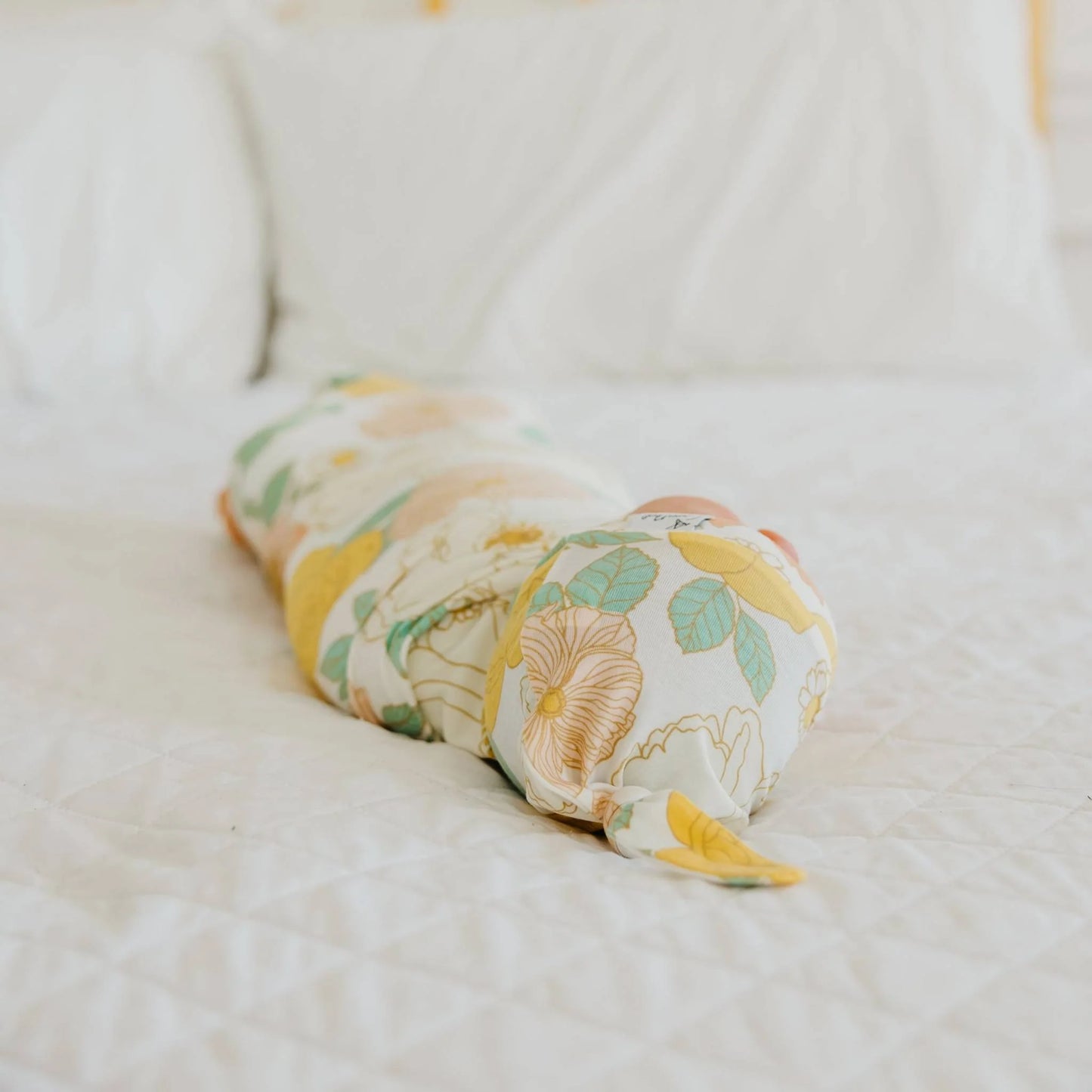 Rose Top Knot Hat 0-4 M