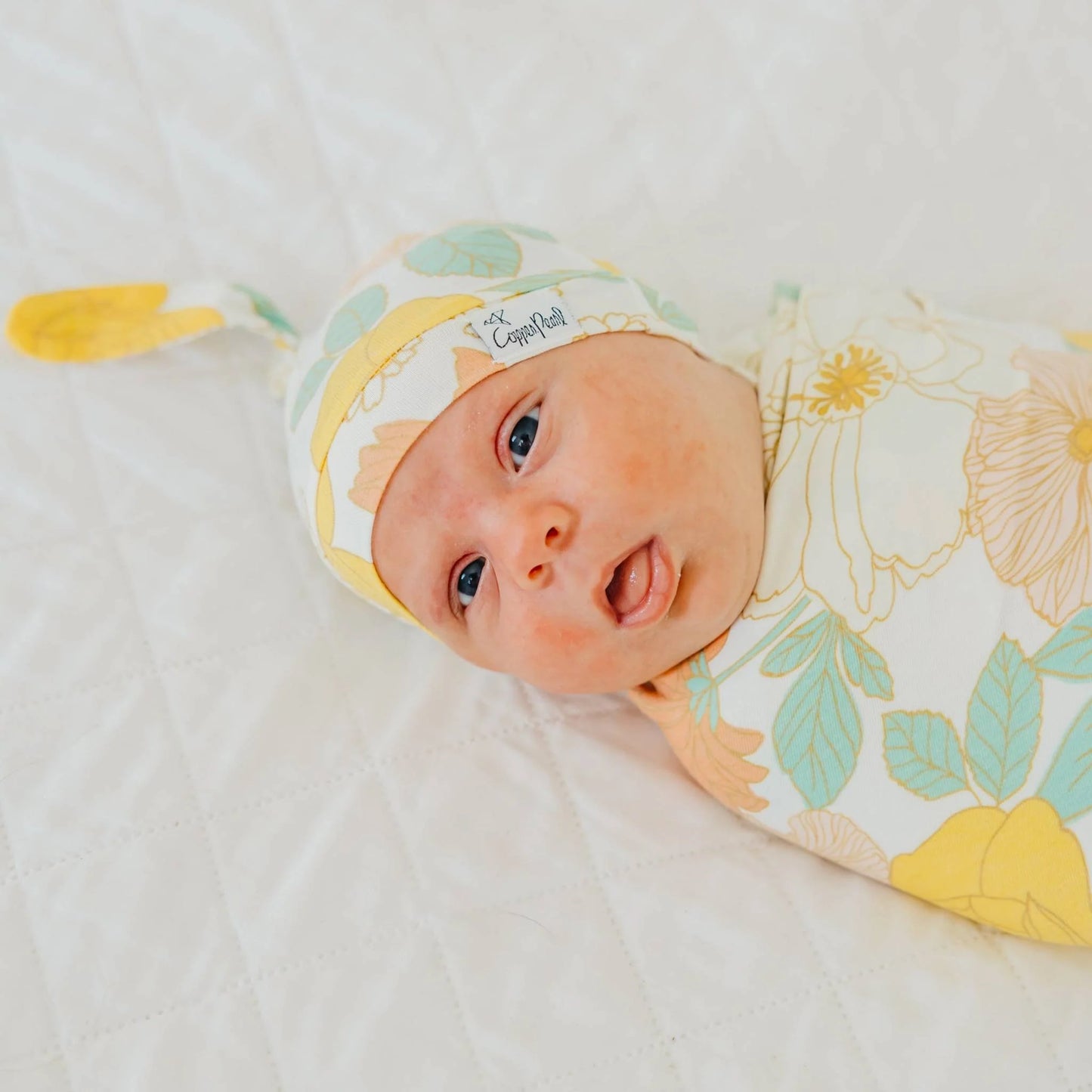 Rose Top Knot Hat 0-4 M