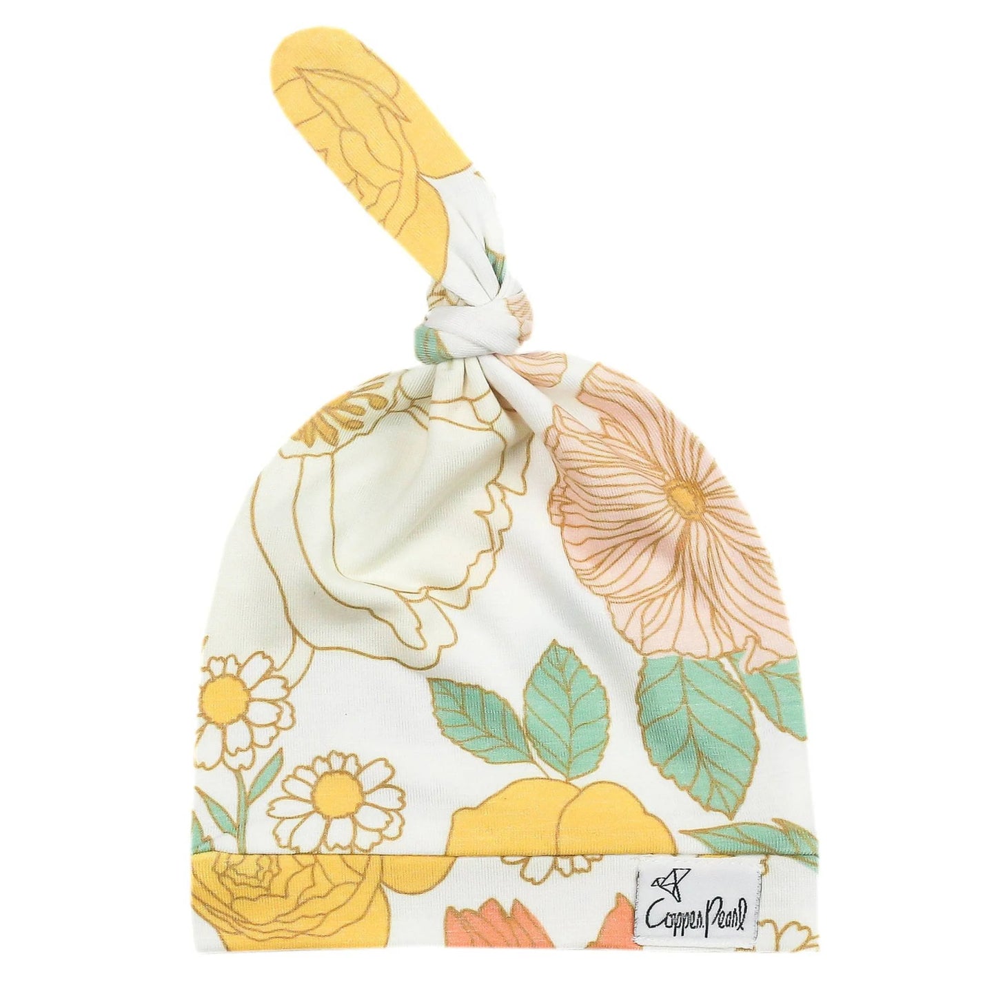 Rose Top Knot Hat 0-4 M