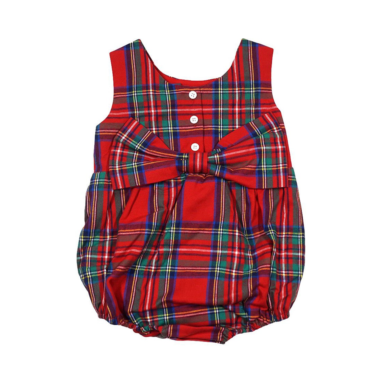 Tybee Tartan Plaid Bow Back Bubble