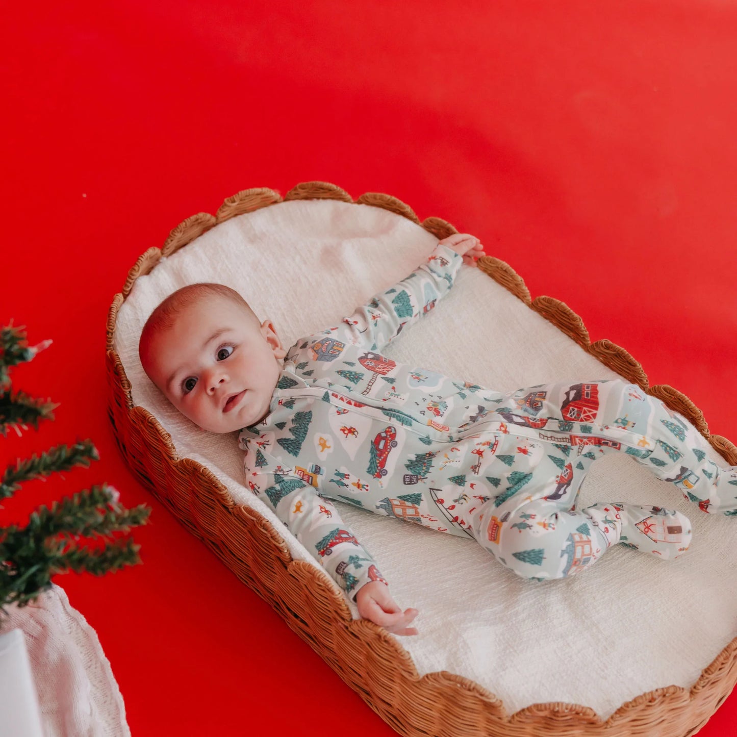 Snowy Slopes Zip-Up Footie