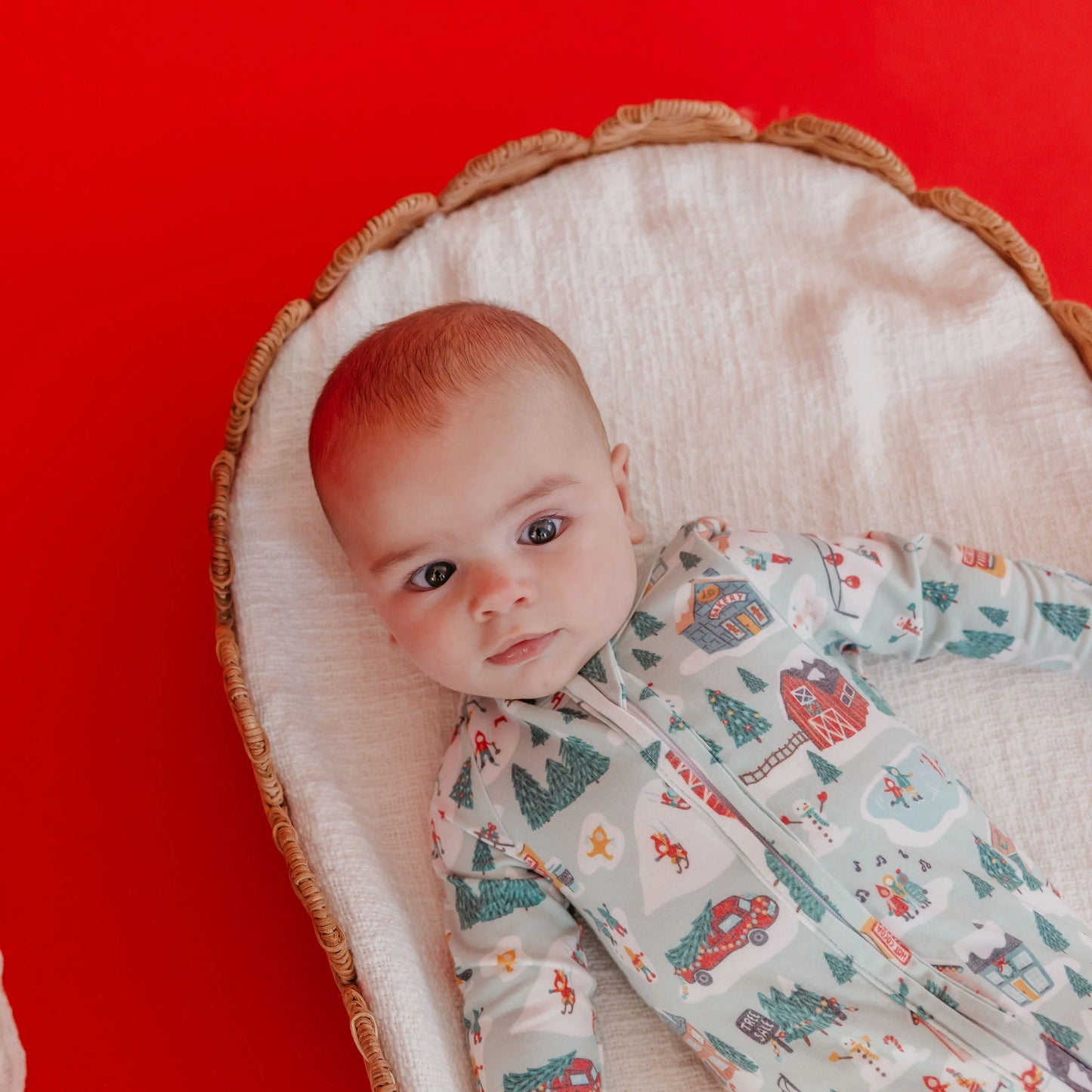 Snowy Slopes Zip-Up Footie