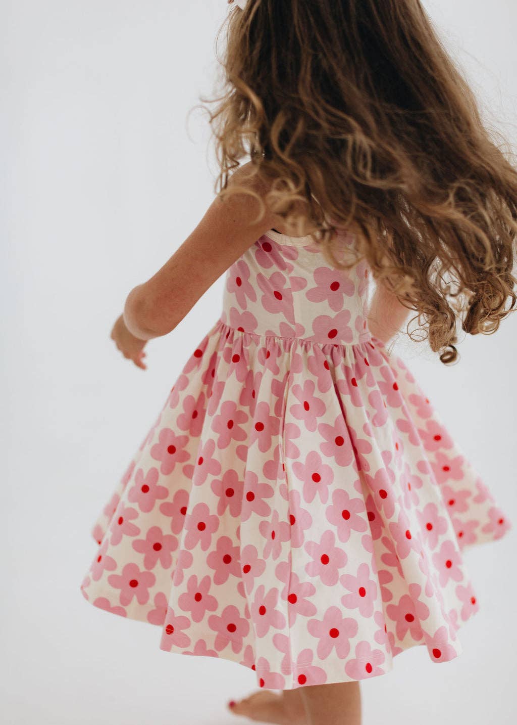 Pink Daisies Twirl Dress