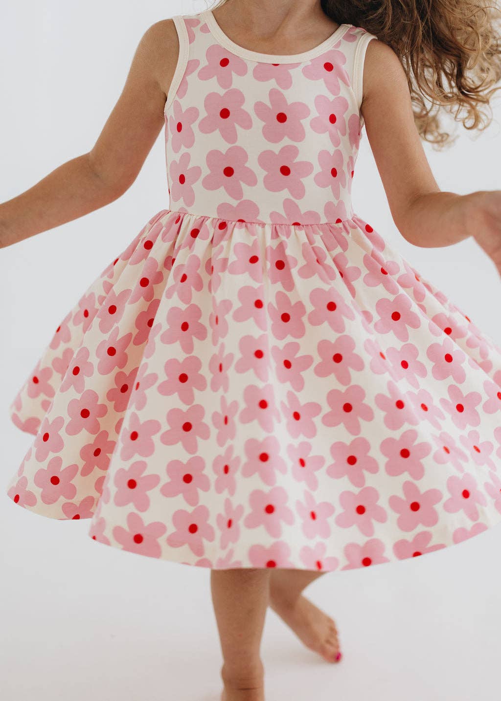 Pink Daisies Twirl Dress