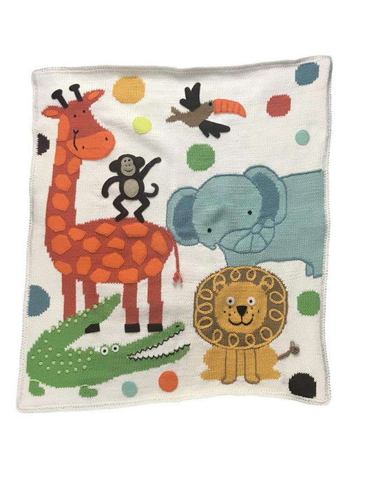 Jungle Party Knit Blanket