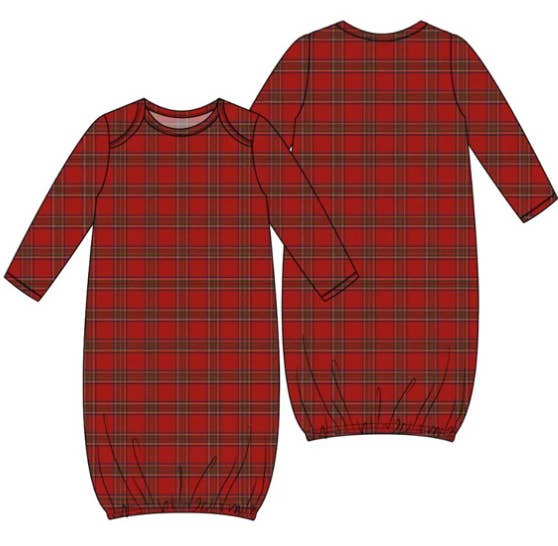 Christmas Plaid Baby Gown