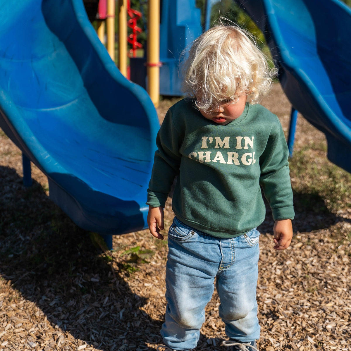 I'm In Charge Fleece - Basil