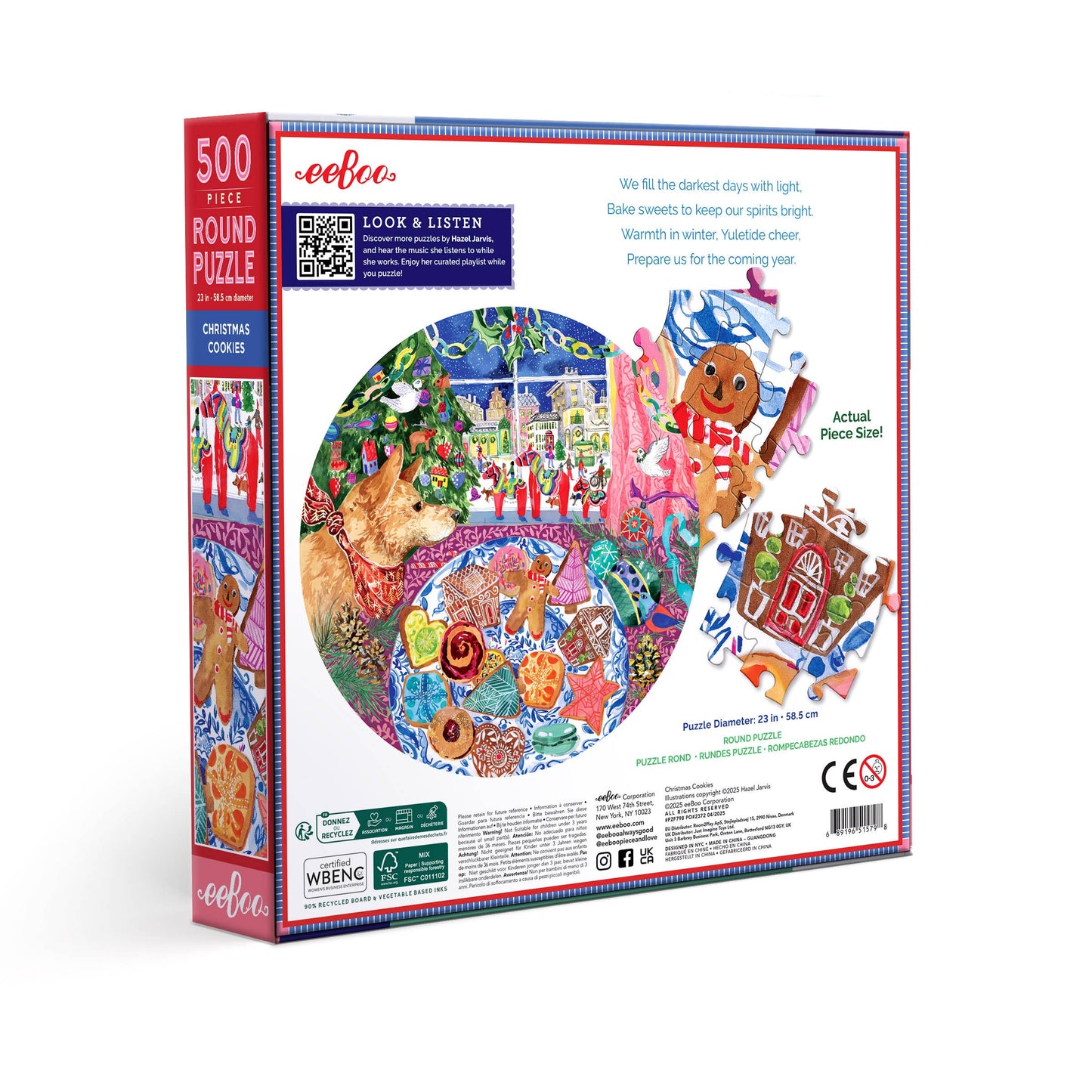 Christmas Cookies 500 Piece Round Puzzle