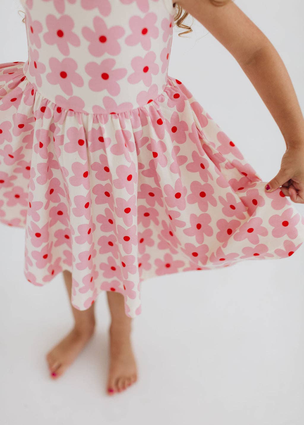 Pink Daisies Twirl Dress
