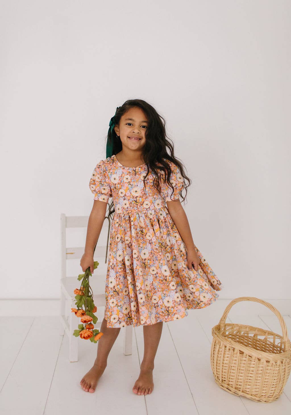 Puff Twirl Pumpkin Bouquet Dress