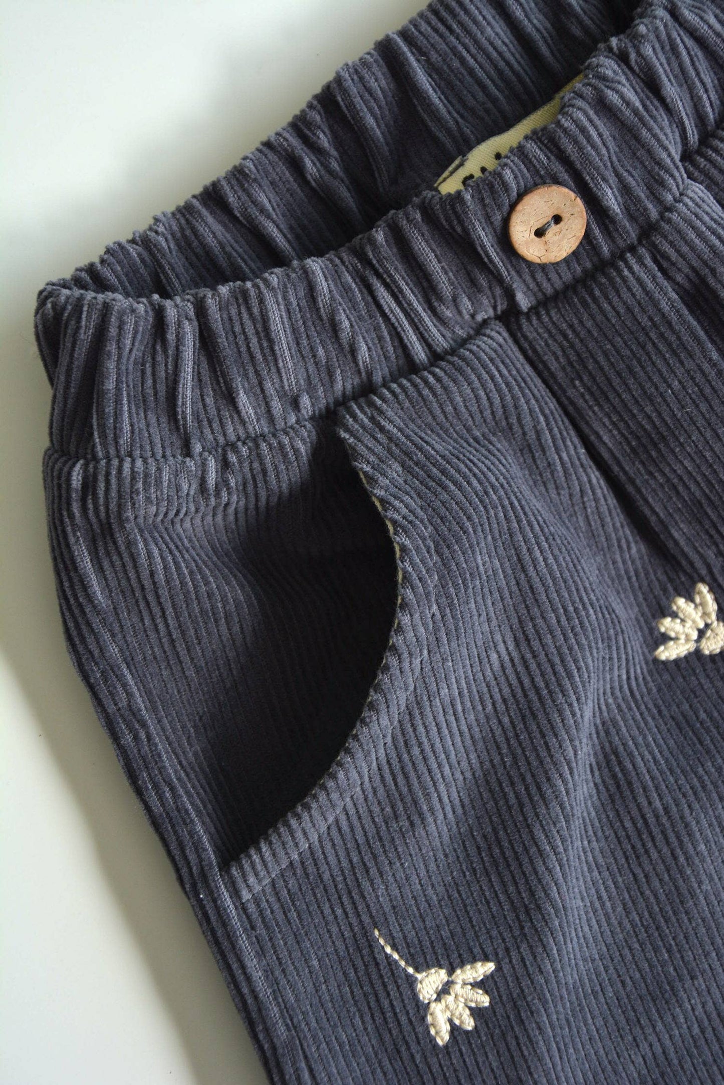 Baby / Kids Embroidered Corduroy Pants