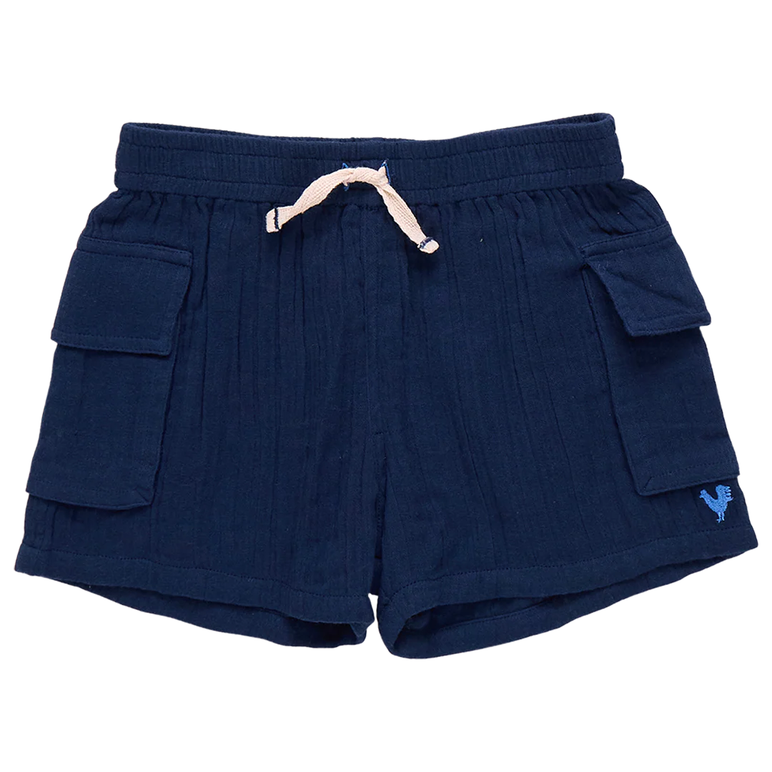 Boys Navy Pull-On Shorts