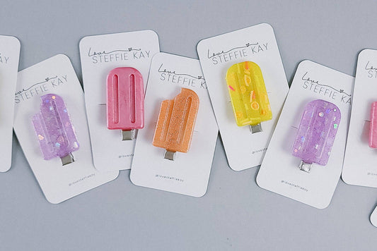 Popsicle Resin Hair Clip